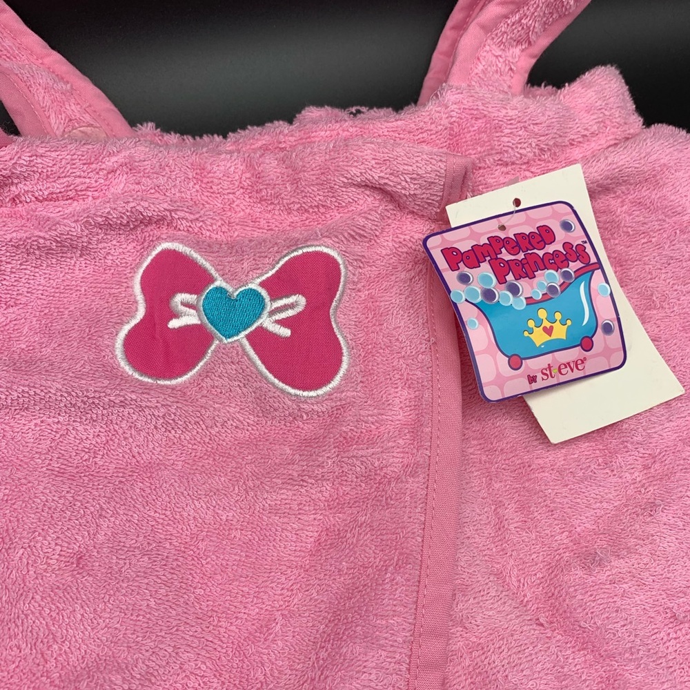Pampered Princes - Girls Pink Towel Wrap 7/8 (M) - Picture 2 of 7